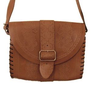 Vintage 70 S Handmade Tooled Leather Purse